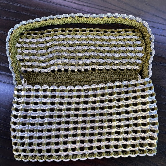 Escama Studio Francisca Flap Shoulder Pop Tab Bag (Olive Green) - Picture 2 of 8